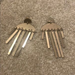 Brushed gold earrings